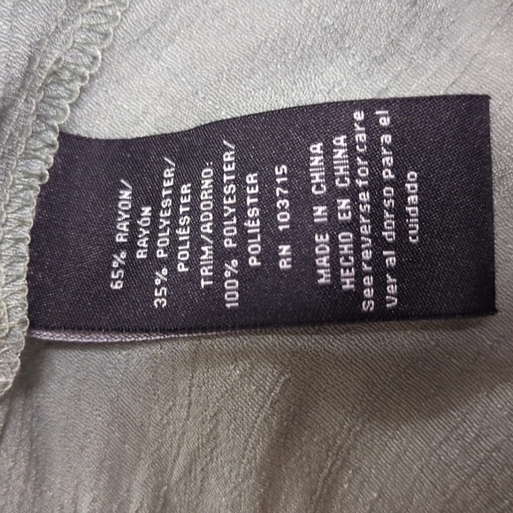 Zac & Rachel Lily Pad Green Flowy Tunic Blouse Size XL NWT MSRP $40 - Picture 6 of 6